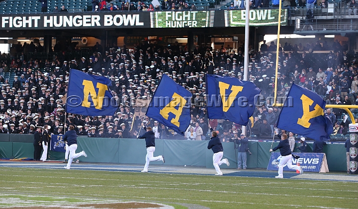 122912 Kraft SA-050.JPG - Dec 29, 2012; San Francisco, CA, USA; Navy Midshipmen celebrate after Gee Gee Greene (21) returns a kickoff for a touchdown against the Arizona State Sun Devils in the 2012 Kraft Fighting Hunger Bowl at AT&T Park.